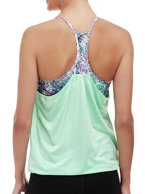 Fabletics Norwalk Tank Fitness Top Racer Back 2-in-one Built in Sports Bra NWT